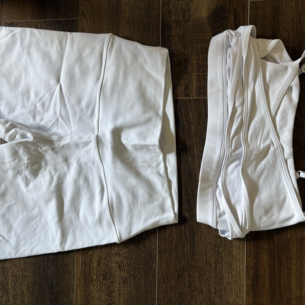 ALO Yoga White Bike Shorts